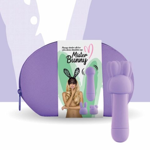 Wibrator - FeelzToys Mister Bunny with 2 Caps Purple FeelzToys Wibrator - FeelzToys Mister Bunny with 2 Caps Purple FeelzToys