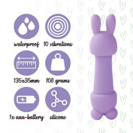 Wibrator - FeelzToys Mister Bunny with 2 Caps Purple FeelzToys