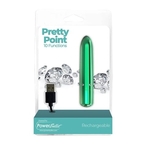 Wibrator - PowerBullet Pretty Point Teal PowerBullet Wibrator - PowerBullet Pretty Point Teal PowerBullet