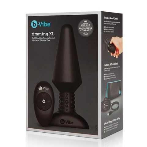 Zdalnie sterowany plug analny - B-Vibe Rimming Plug XL Black B-Vibe Zdalnie sterowany plug analny - B-Vibe Rimming Plug XL Black B-Vibe