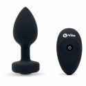 Zdalnie sterowany plug analny - B-Vibe Vibrating Jewel Plug M/L Black Diamond B-Vibe
