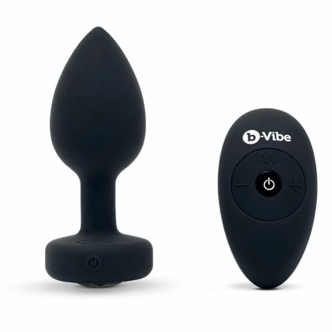 Zdalnie sterowany plug analny - B-Vibe Vibrating Jewel Plug M/L Black Diamond B-Vibe Zdalnie sterowany plug analny - B-Vibe Vibrating Jewel Plug M/L Black Diamond B-Vibe