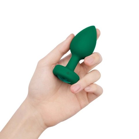 Zdalnie sterowany plug analny - B-Vibe Vibrating Jewel Plug M/L Emerald B-Vibe Zdalnie sterowany plug analny - B-Vibe Vibrating Jewel Plug M/L Emerald B-Vibe