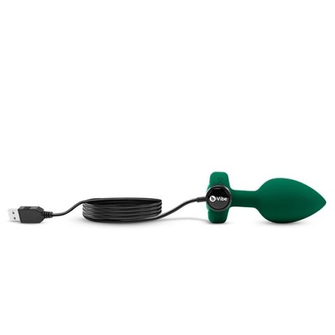 Zdalnie sterowany plug analny - B-Vibe Vibrating Jewel Plug M/L Emerald B-Vibe Zdalnie sterowany plug analny - B-Vibe Vibrating Jewel Plug M/L Emerald B-Vibe