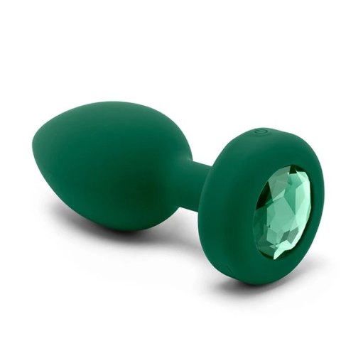 Zdalnie sterowany plug analny - B-Vibe Vibrating Jewel Plug M/L Emerald B-Vibe Zdalnie sterowany plug analny - B-Vibe Vibrating Jewel Plug M/L Emerald B-Vibe
