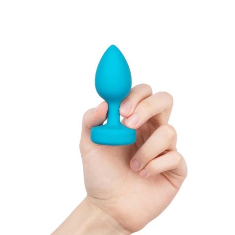 Zdalnie sterowany plug analny - B-Vibe Vibrating Jewel Plug S/M Aquamarine B-Vibe Zdalnie sterowany plug analny - B-Vibe Vibrating Jewel Plug S/M Aquamarine B-Vibe