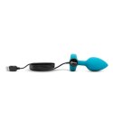 Zdalnie sterowany plug analny - B-Vibe Vibrating Jewel Plug S/M Aquamarine B-Vibe