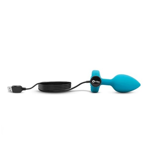 Zdalnie sterowany plug analny - B-Vibe Vibrating Jewel Plug S/M Aquamarine B-Vibe Zdalnie sterowany plug analny - B-Vibe Vibrating Jewel Plug S/M Aquamarine B-Vibe