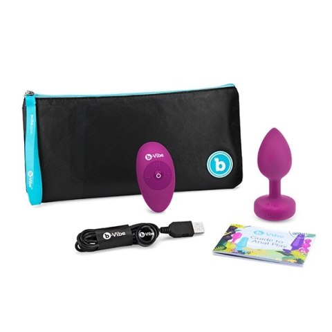 Zdalnie sterowany plug analny - B-Vibe Vibrating Jewel Plug S/M Pink Ruby B-Vibe Zdalnie sterowany plug analny - B-Vibe Vibrating Jewel Plug S/M Pink Ruby B-Vibe