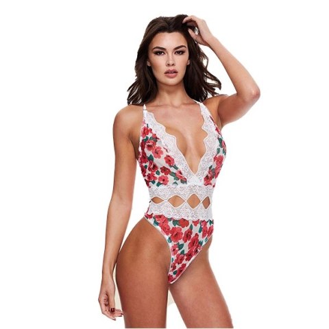 Body - Baci White Floral & Lace Teddy M/L Baci Body - Baci White Floral & Lace Teddy M/L Baci