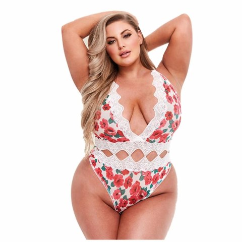 Body - Baci White Floral & Lace Teddy Queen Size Baci Body - Baci White Floral & Lace Teddy Queen Size Baci