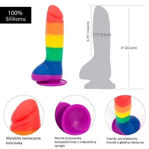 Dildo - Addiction Justin Dong 20 cm Rainbow Addiction Dildo - Addiction Justin Dong 20 cm Rainbow Addiction