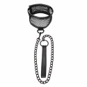 Obroża i smycz - S&M Fishnet Collar & Leash Sex&Mischief