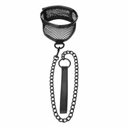 Obroża i smycz - S&M Fishnet Collar & Leash Sex&Mischief