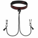 Obroża z zaciskami na sutki - Fifty Shades of Grey Sweet Anticipation Collar Nipple Clamps Fifty Shades of Grey