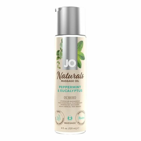 Olejek do masażu - System JO Naturals Massage Oil Peppermint & Eucalyptus 120 ml System JO Olejek do masażu - System JO Naturals Massage Oil Peppermint & Eucalyptus 120 ml System JO