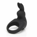 Pierścień wibrujący - Happy Rabbit Rechargeable Vibrating Rabbit Cock Ring Black Happy Rabbit