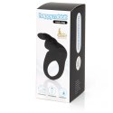 Pierścień wibrujący - Happy Rabbit Rechargeable Vibrating Rabbit Cock Ring Black Happy Rabbit