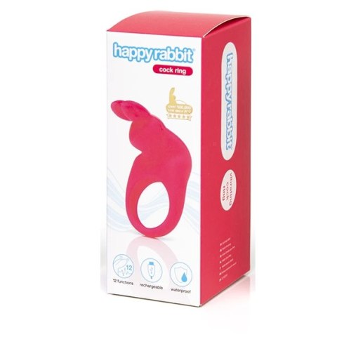 Pierścień wibrujący - Happy Rabbit Rechargeable Vibrating Rabbit Cock Ring Pink Happy Rabbit Pierścień wibrujący - Happy Rabbit Rechargeable Vibrating Rabbit Cock Ring Pink Happy Rabbit