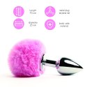 Plug analny - FeelzToys Bunny Tails Butt Plug Pink FeelzToys