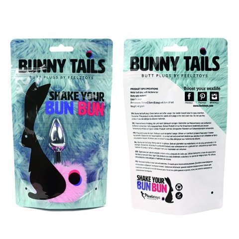 Plug analny - FeelzToys Bunny Tails Butt Plug Pink FeelzToys Plug analny - FeelzToys Bunny Tails Butt Plug Pink FeelzToys