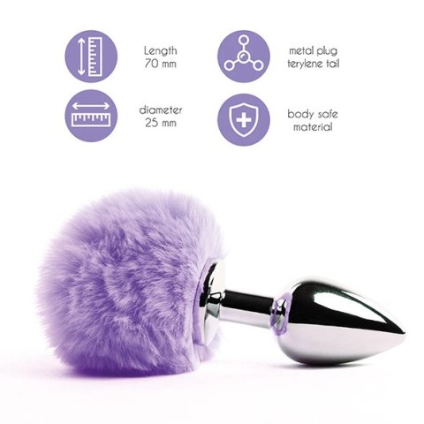 Plug analny - FeelzToys Bunny Tails Butt Plug Purple FeelzToys Plug analny - FeelzToys Bunny Tails Butt Plug Purple FeelzToys