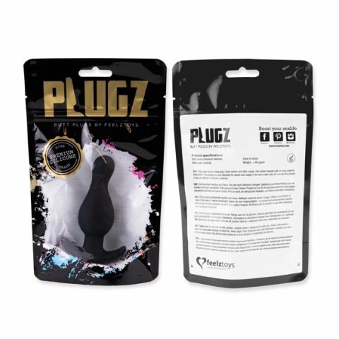 Plug analny - FeelzToys Plugz Butt Plug Black Nr. 2 FeelzToys Plug analny - FeelzToys Plugz Butt Plug Black Nr. 2 FeelzToys