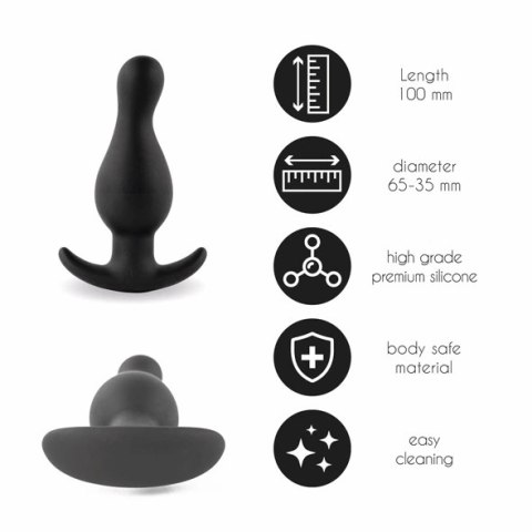 Plug analny - FeelzToys Plugz Butt Plug Black Nr. 2 FeelzToys Plug analny - FeelzToys Plugz Butt Plug Black Nr. 2 FeelzToys