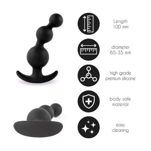 Plug analny - FeelzToys Plugz Butt Plug Black Nr. 4 FeelzToys Plug analny - FeelzToys Plugz Butt Plug Black Nr. 4 FeelzToys
