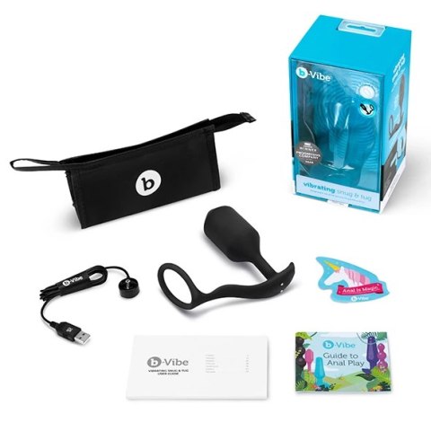 Plug analny wibrujący z pierścieniem - B-Vibe Vibrating Snug & Tug XL B-Vibe Plug analny wibrujący z pierścieniem - B-Vibe Vibrating Snug & Tug XL B-Vibe