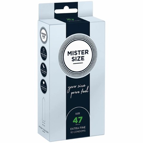 Prezerwatywy - Mister Size 47 mm (10 szt) Mister Size Prezerwatywy - Mister Size 47 mm (10 szt) Mister Size