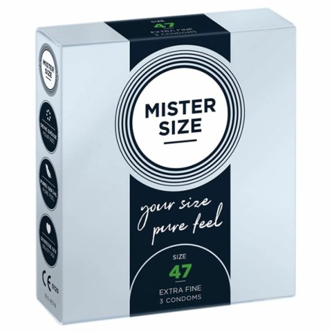 Prezerwatywy - Mister Size 47 mm (3 szt) Mister Size Prezerwatywy - Mister Size 47 mm (3 szt) Mister Size
