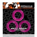 Trzypak pierścieni - Oxballs Willy Rings 3-pack Cockrings Hot Pink Oxballs
