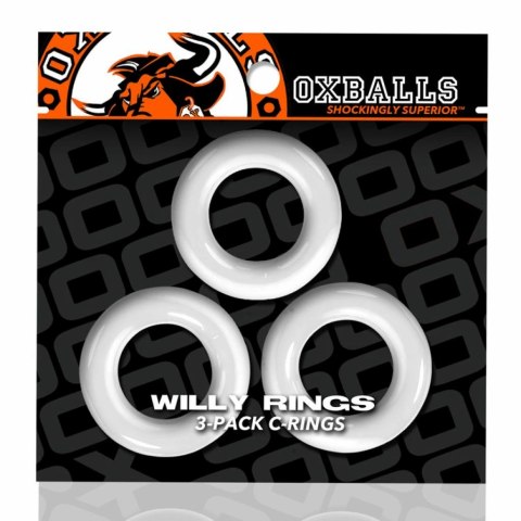 Trzypak pierścieni - Oxballs Willy Rings 3-pack Cockrings White Oxballs Trzypak pierścieni - Oxballs Willy Rings 3-pack Cockrings White Oxballs