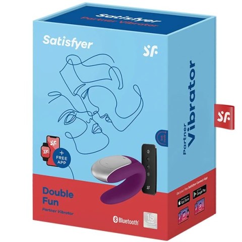 Wibrator dla par - Satisfyer Double Fun Violet Satisfyer Wibrator dla par - Satisfyer Double Fun Violet Satisfyer