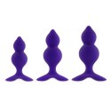 Zestaw korków analnych - FeelzToys Bibi Twin Purple 3 szt FeelzToys