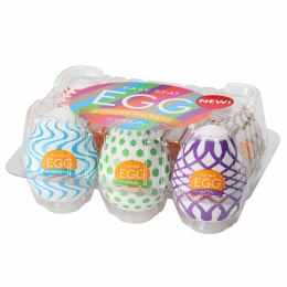 Zestaw sześciu masturbatorów - Tenga Egg Wonder 6 Styles Pack Tenga