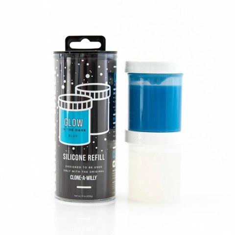 Zestaw uzupełniający do klonowania penisa - Clone A Willy Refill Glow in The Dark Blue Silicone Clone A Willy