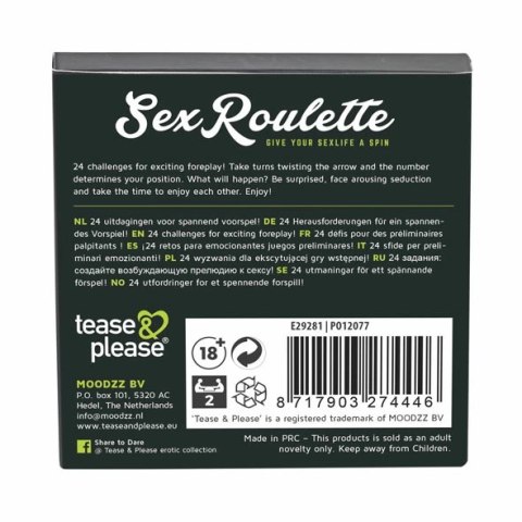 Gra erotyczna - Sex Roulette Foreplay Tease & Please Gra erotyczna - Sex Roulette Foreplay Tease & Please