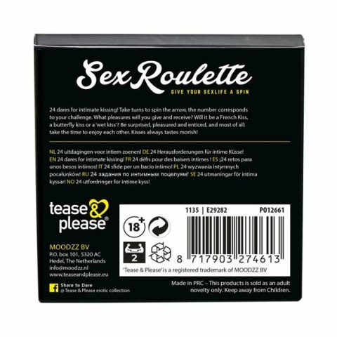 Gra erotyczna - Sex Roulette Kiss Tease & Please Gra erotyczna - Sex Roulette Kiss Tease & Please