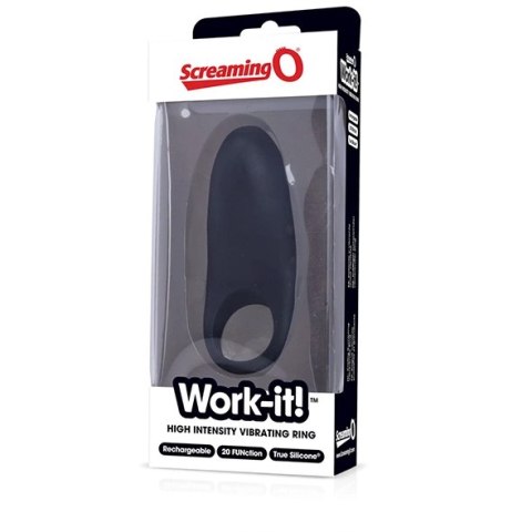 Pierścień wibrujący - The Screaming O Work-it! Black The Screaming O Pierścień wibrujący - The Screaming O Work-it! Black The Screaming O