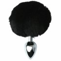 Plug analny - Sportsheets Sincerely Metal Bunny Butt Plug Black Sportsheets