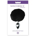 Plug analny - Sportsheets Sincerely Metal Bunny Butt Plug Black Sportsheets