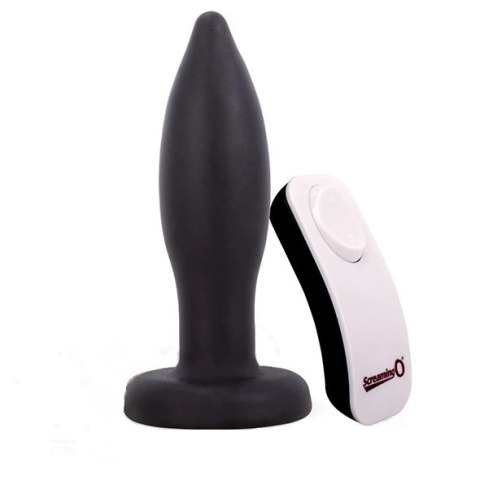 Plug analny wibrujący - The Screaming O Vibrating Plug Black The Screaming O