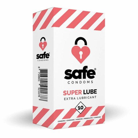 Prezerwatywy nawilżane - Safe Super Lube 10 szt Safe Prezerwatywy nawilżane - Safe Super Lube 10 szt Safe