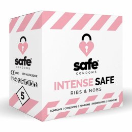 Prezerwatywy stymulujące - Safe Intense Safe 5 szt Safe
