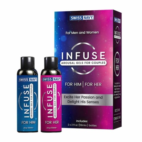 Żel stymulujący - Swiss Navy Infuse 2-in-1 Arousal Gel for Him & Her 2 x 59 ml Swiss Navy Żel stymulujący - Swiss Navy Infuse 2-in-1 Arousal Gel for Him & Her 2 x 59 ml Swiss Navy