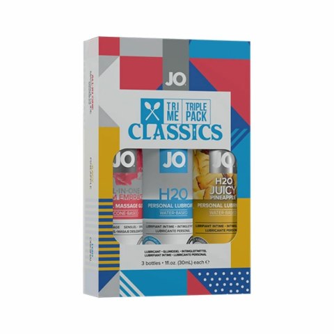 Zestaw lubrykantów - System JO Tri Me Classics 3 x 30 ml System JO Zestaw lubrykantów - System JO Tri Me Classics 3 x 30 ml System JO