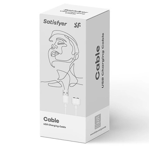 Kabel do ładowania - Satisfyer USB Charging Cable White Satisfyer Kabel do ładowania - Satisfyer USB Charging Cable White Satisfyer