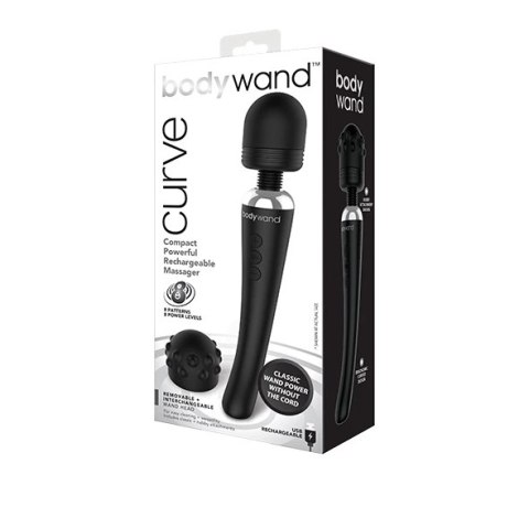 Masażer - Bodywand Curve Rechargeable Wand Massager Black Bodywand Masażer - Bodywand Curve Rechargeable Wand Massager Black Bodywand